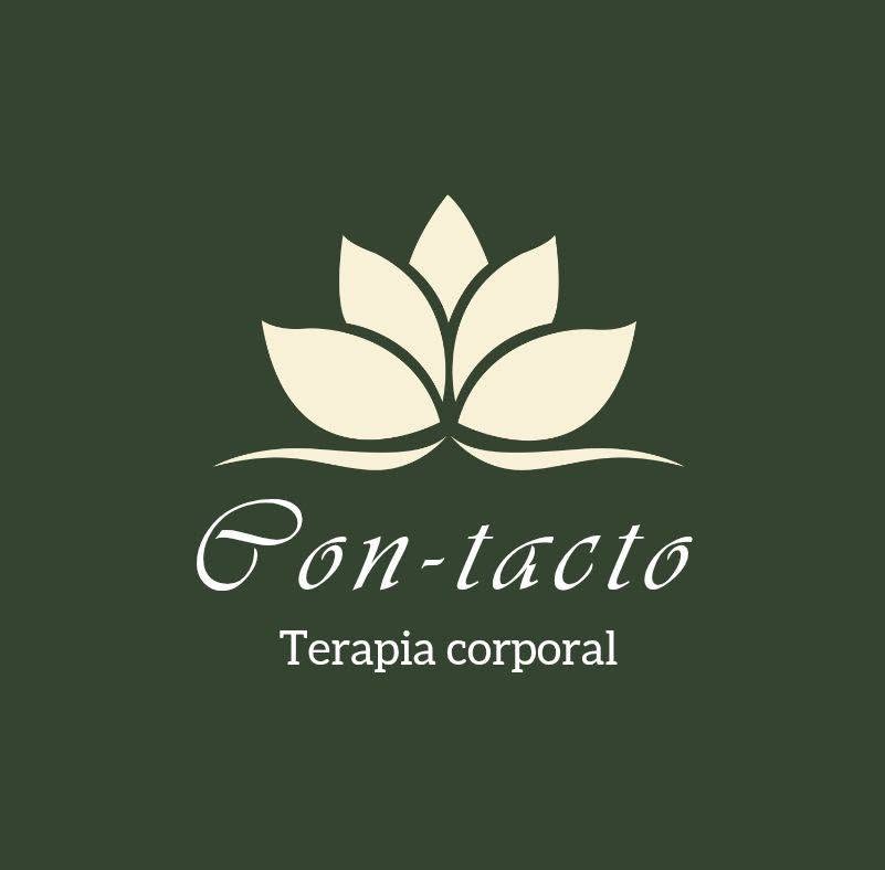 Con-tacto — Terapia corporal: loto claro sobre fondo verde bosque